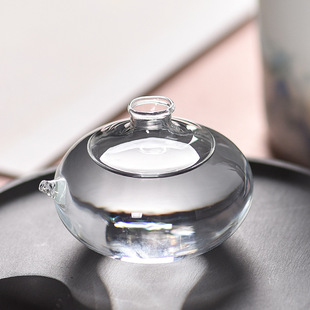 Creative Chinese Style Student Calligraphy Mirror Glass Inkstone Drops Storage Water Circular Drops Grinding Ink Water Meng Four Treasures of the Study