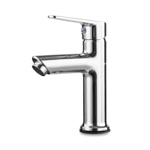 IX. Muquan Copper Hot and Cold Faucet Single Hole Household Toilet Bathroom Cabinet Washbasin Washstand 32267