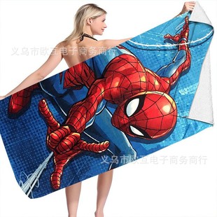 Трансграничный супергерой микрофибры бассейн полотенце Spider-Man Быстрое сухое пляжное полотенце для летней вечеринки у бассейна