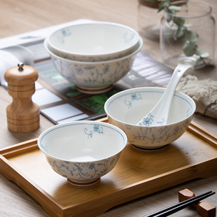 Dish Set Household Japanese Rice Bowl Underglaze Color Scandinavian Creative New Bone China Plate Jingdezhen Ceramic Tableware Set