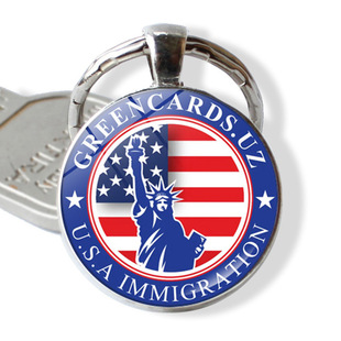 New York souvenir keychain pendant American flag Statue of Liberty alloy pendant key ring cross-border supply wholesale