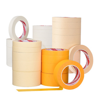 High-adhesive masking paper tape wholesale white yellow car high temperature spray paint decoration art cover seamless masking masking paper
