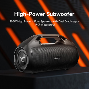 Cyberrius 300W Outdoor Waterproof Portable Bluetooth Speaker Home High Power Card Audio with RGB Light