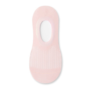 Women's Summer Thin Non-Slip Invisible No-Show Socks with Hollow Mesh Breathable Sweat-Absorbing White Short Socks