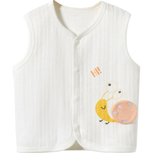 Baby Vest Spring and Autumn Outer Wear Thin Newborn Baby Boys and Girls Cardigan Waistcoat Children's Cotton Vest
