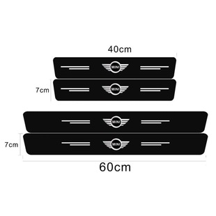 Car Logo car door sill anti-tread protective sticker carbon fiber pattern leather welcome pedal anti-scratch decorative sticker