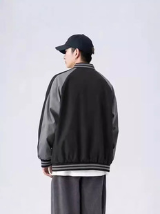 Teenager Hong Kong Style Handsome Jacket Coat Korean Style Fashion Brand High Street Hong Kong Style Handsome Style Casual Sports Top