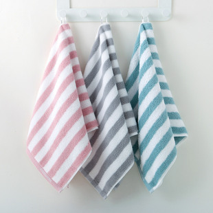 Gold striped satin lanyard large towel absorbent household adult soft 70*33cm
