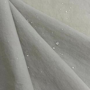Slub yarn micro crepe fabric outdoor waterproof sunscreen windbreaker fabric outdoor texture sense down jacket fabric