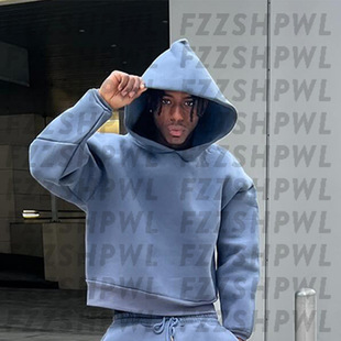 2024 winter Europe and the United States cross-border leisure street fashion hoodie sweatshirt solid color loose sweater pants wholesale