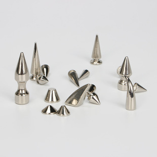 Wholesale metal spike alloy punk rivet horn devil horn bullet cone base shoe bag clothing diy