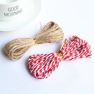 1.5mm hand-woven DIY two-color cotton rope hemp rope decorative pendant tag lanyard textile accessories rope