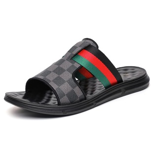 PLOVER Genuine Leather Sandals 2025 Men's Outfit Waterproof Flip-Flops Casual Soft-soled Youth Dual-Use Beach Shoes