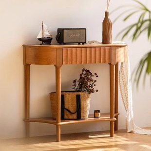 Euler Entrance Table Solid Wood Entrance Table Cherry Wood Corridor End Cabinet Storage Table Nordic Table Table