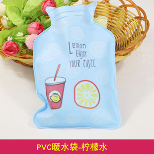 Creative cartoon mini hot water bag water injection student dormitory plush warm PVC warm water bag explosion-proof factory wholesale
