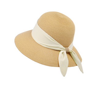 2025 Spring and Summer New Fresh Straw Hat Women's Seaside Holiday Sunshade Fashion Sweet Butterfly Section Straw Fisherman Hat