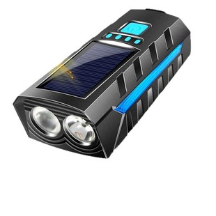 Велосипедные фары Солнечные фары с гудком двойной лампы головка USB зарядка сильный свет фонарик ночная езда оборудование