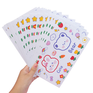 Cartoon sticker label DIY hand account waterproof luggage sticker stationery cute transparent sticker wholesale