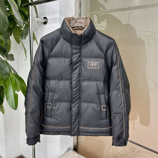 2024 Entry Luxury Down Cotton Coat Winter Trendy Brand Duplex Handsome Work Coat Cotton Coat Cotton Coat Men's New Men's Thickened Coat