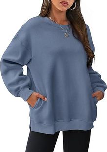 2025 Europe and the United States foreign trade cross-border women's clothing Amazon explosions round neck pullover large loose fleece-lined vests in stock batch