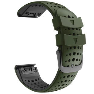 Suitable for Jiaming Fenix 6X 6 5XPlus Smart Watch Honeycomb Two-color Breathable Silicone Replacement Strap