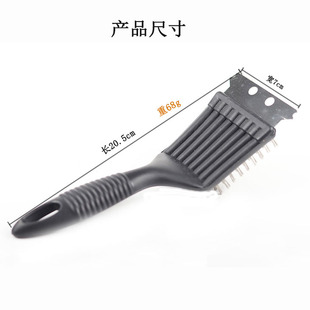 Cross-border BBQ Stainless steel wire baking brush barbecue oven cleaning brush baking net rack cleaning brush DIY stain cleaning shovel knife brush