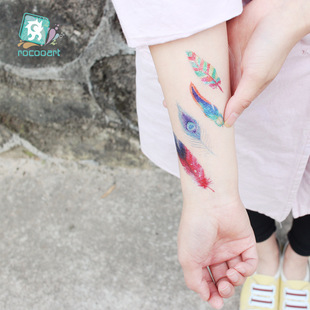 Ruikalong cross-border supply waterproof sweat glitter children's face paste butterfly small fresh 61 children's tattoo paste manufacturers