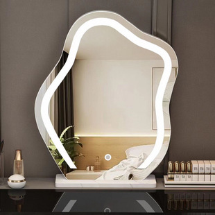 High Color Value Cloud Makeup Mirror Desktop LED Desktop Bedroom with Light Internet Celebrity Dressing Mirror Intelligent Advanced Internet Celebrity Mirror