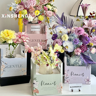 Xinyou Original Corrugated Box Flower Delivery Flower Box Handmade Floral Gift DIY Gift Box Packaging Materials Decoration