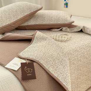 Ins South Korea Quilted Cotton Thickened Bed Cover Three-piece Set Double-sided Cotton Quilted Non-slip Bed Sheet Tatami Thin Mat