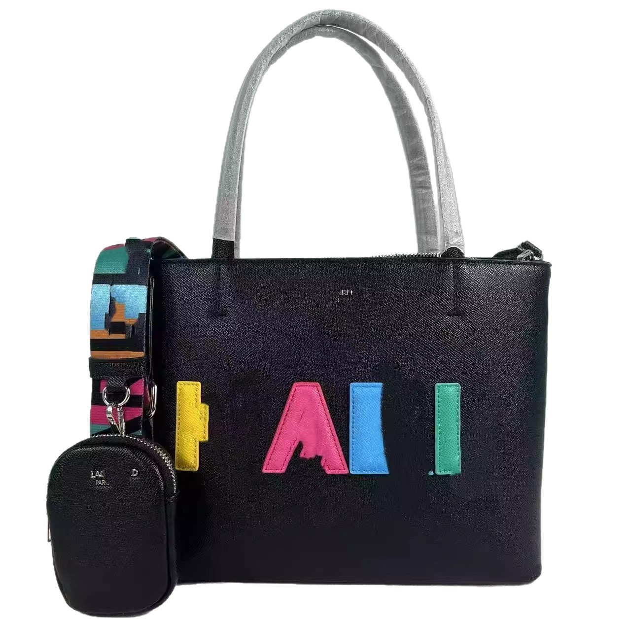 New Export K'Er Women's Handbag Embroidered Letter Tassel Bag Simple Casual Tote Bag Handbag