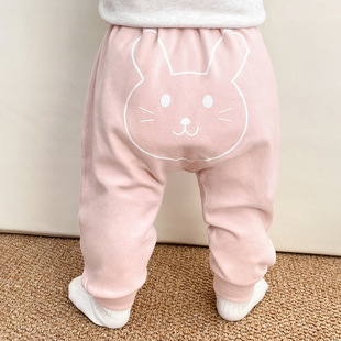 Baby pants spring and autumn 1-year-old 3-year-old boys and girls outerwear children pp pants newborn toddler trousers baby butt pants