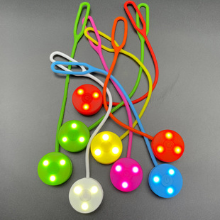 Highlight round silicone backpack light led tent rope hanging light mini backpack light bicycle warning tail light Wholesale