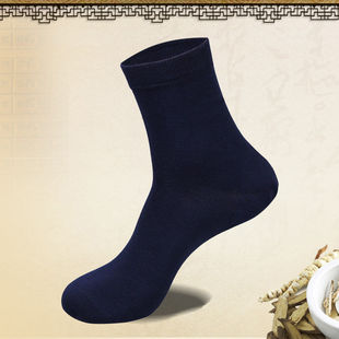 Men's anti-crack socks mid-barrel solid color autumn and winter mid-barrel heel-type anti-crack socks dry wrinkled crack-foot socks