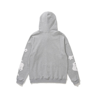 2024 New Autumn S@P5Der 555555   Spider Web Foam Printed Hooded Sweatshirt for Men and Women Wholesale