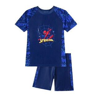Детский купальник Disney для мальчиков 2023 Новый купальник Marvel Spider-Man Сплит Купальный костюм большого мальчика