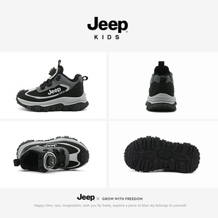 Jeep мальчик хлопчатобумажная обувь осень-зима бархатная спортивная обувь 2024 новая детская обувь кожаная обувь зимняя детская хлопчатобумажная обувь