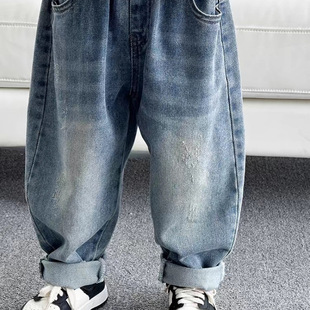 Jeans Boys 2025 New Children's Spring and Autumn Thin Light Color Straight Pants Boys Korean Pants Baby Kids