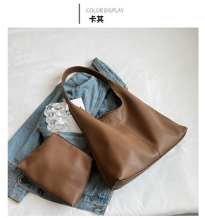 Sense large bag women's large capacity 2024 new fashion shoulder bag Joker commuter tote bucket bag wholesale