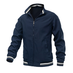 New Cross-border Foreign Trade Casual Jacket Men's Amazon Factory Direct Spring and Autumn Sports Solid Color Men's Jacket Men