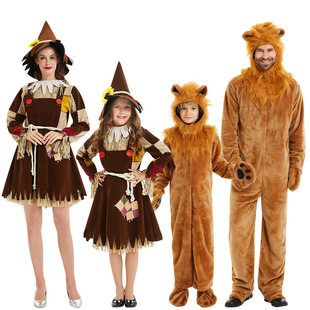 Halloween cos Wizard of Oz Clothes Scarecrow Lion Costume Dorothy Tin Man Tin Man Performance Costume