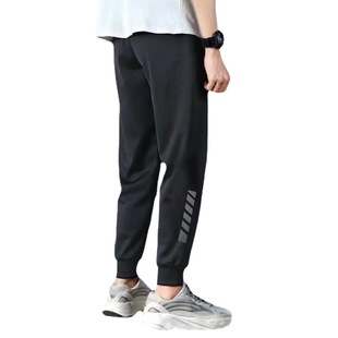 Men's Summer Sports Pants Men's Thin Loose Running Ankle-length Pants Casual Pants Trousers plus size Training Elastic Quick-drying