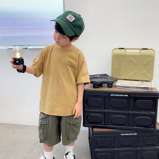 Boys' Summer Printed T-shirt Large Children's Thin Casual Short-sleeved Handsome Japanese Baby T-shirt New Children's Clothing