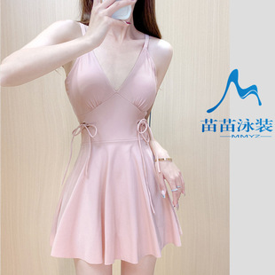 Luxury Diana Swimsuit Women's Summer One-piece Flat-angle Conservative Slim Belly-covering South Korea Sexy Hot Spring Hollow-out High-end Swimsuit
