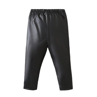 Boys and Girls Pants Soft Leather Elastic fleece-lined Warm Breathable Leather Pants Autumn and Winter New Foreign Trade Children's Wear Cross-border Autumn