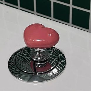 Xiaohongshu same retro toilet love push artifact simple furniture hardware handle wardrobe drawer cabinet handle