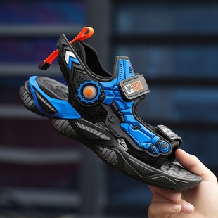 2025 Summer New Boys' Sandals Non-slip Soft Sole Children's Beach Shoes Boys Shoes Large Children's Sports Slippers