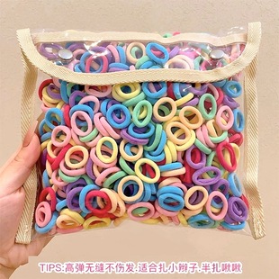 Children's small size Hair Band High Elastic No Hair Injury Rubber Band Girls Baby Hair Rope Color Little Girl Hair Accessories