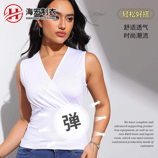 Spring and Summer 2025 New Women's Camisole Vest with Women's Bra with Chest Pad Explosive White Outer Wear Beautiful Back