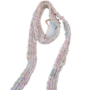 Niche South Korea Ins Scarf Women's Knitted Jelly Bean Style New Style Spice Girls Fashionable Narrow Winter Thickened Warm Plush